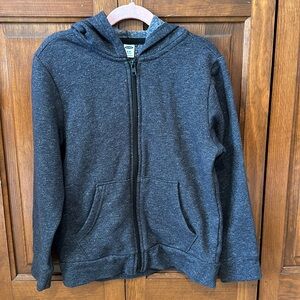 Old Navy Gray Hooded Zip Up Sweatshirt